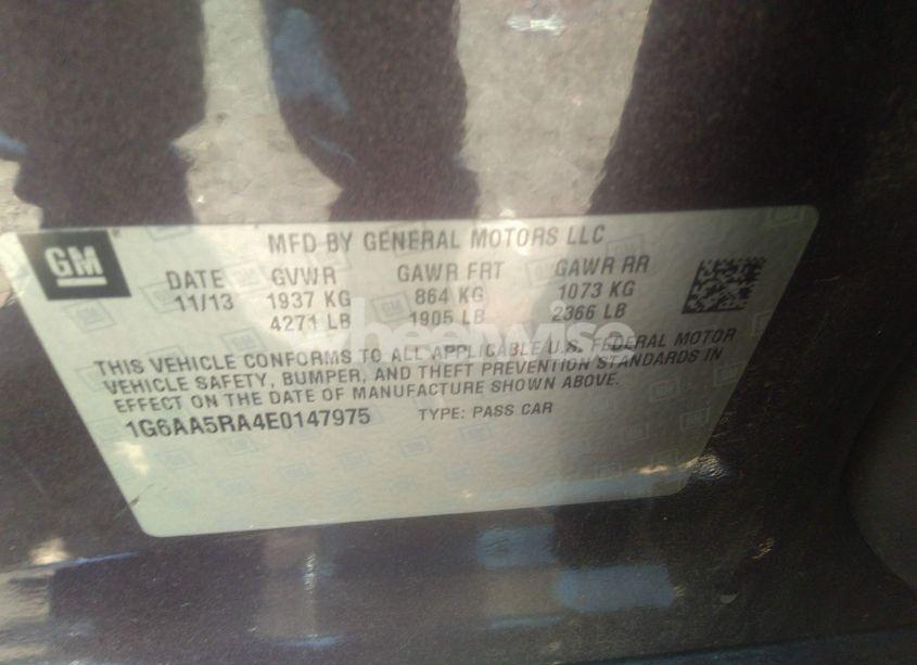 Photo 9 of 2014 Cadillac Ats STANDARD (VIN 1G6AA5RA4E0147975)