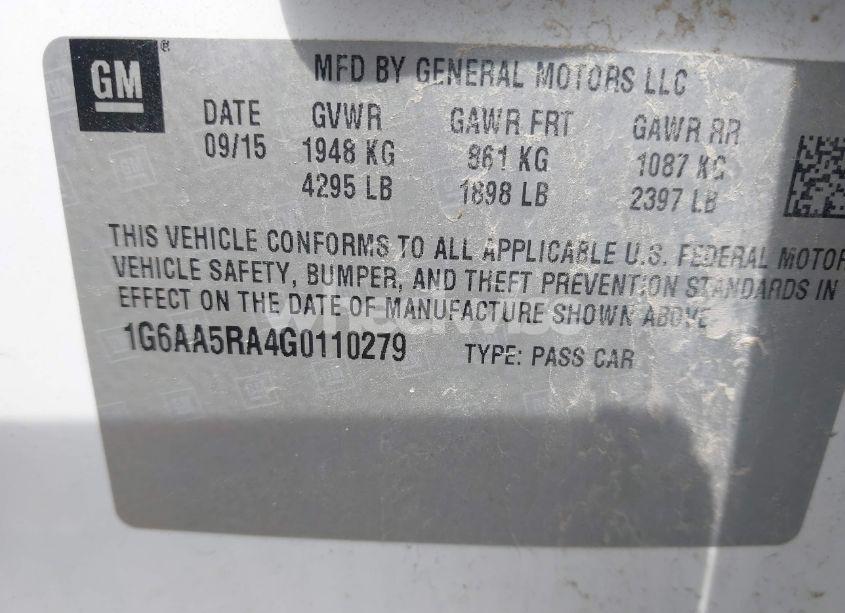 Photo 9 of 2016 Cadillac Ats STANDARD (VIN 1G6AA5RA4G0110279)