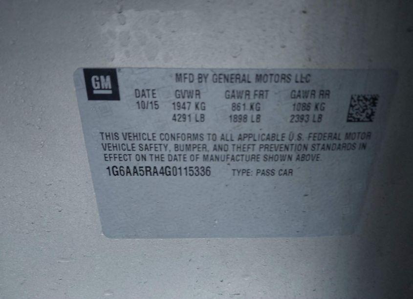 Photo 9 of 2016 Cadillac Ats STANDARD (VIN 1G6AA5RA4G0115336)