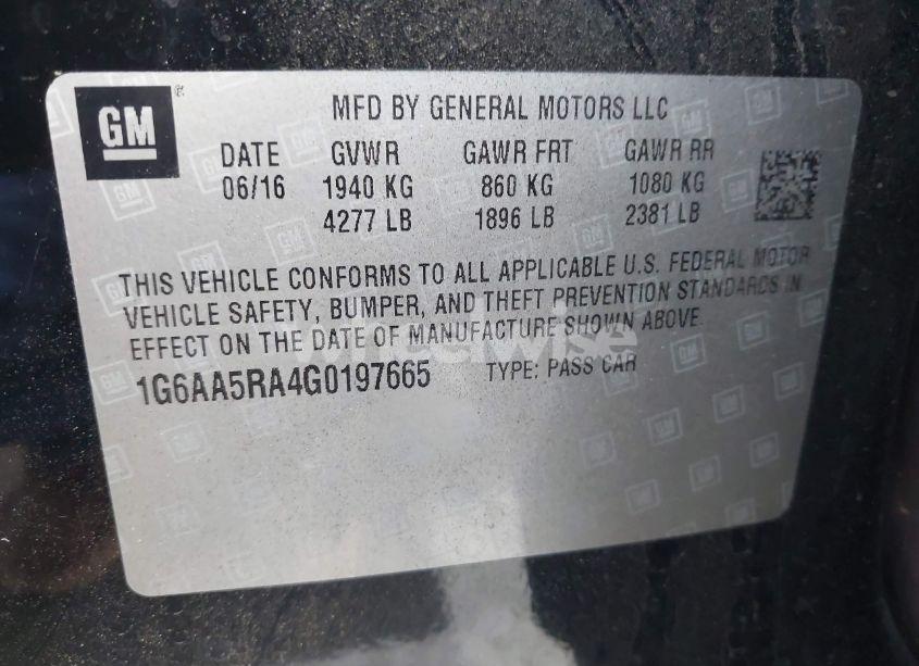 Photo 9 of 2016 Cadillac Ats STANDARD (VIN 1G6AA5RA4G0197665)