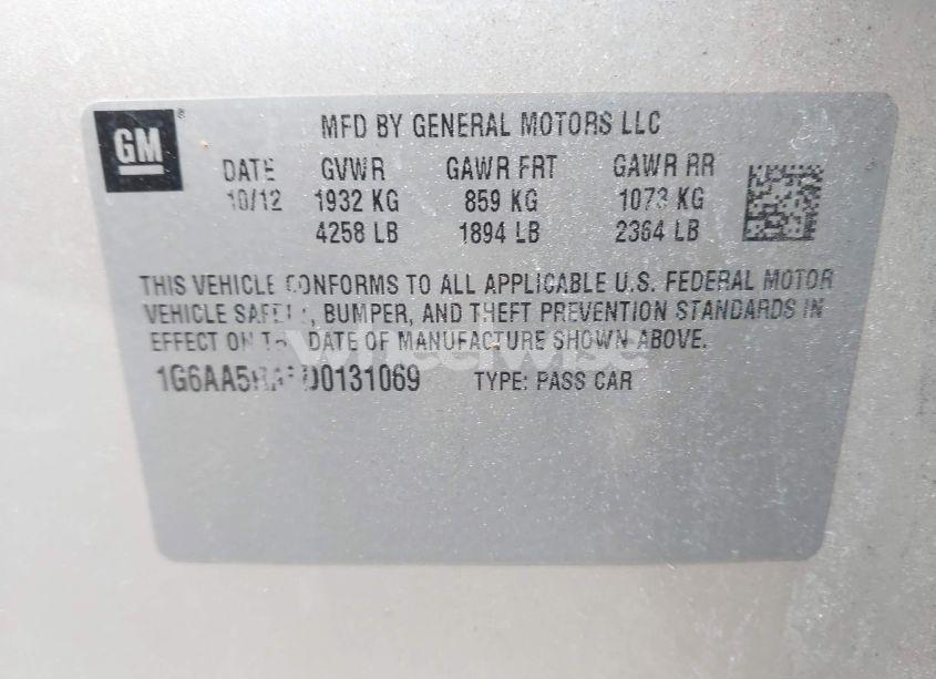 Photo 9 of 2013 Cadillac Ats STANDARD (VIN 1G6AA5RA5D0131069)