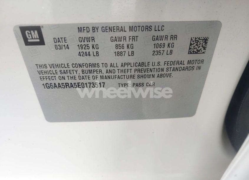 Photo 9 of 2014 Cadillac Ats STANDARD (VIN 1G6AA5RA5E0173517)