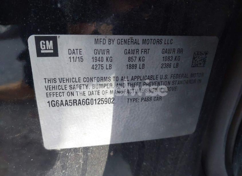 Photo 9 of 2016 Cadillac Ats STANDARD (VIN 1G6AA5RA6G0125902)