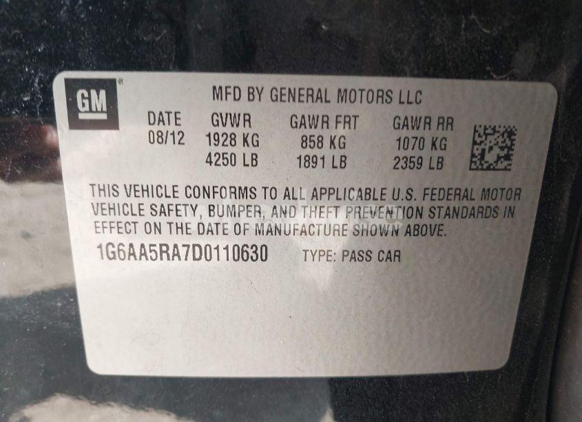 Photo 9 of 2013 Cadillac Ats STANDARD (VIN 1G6AA5RA7D0110630)