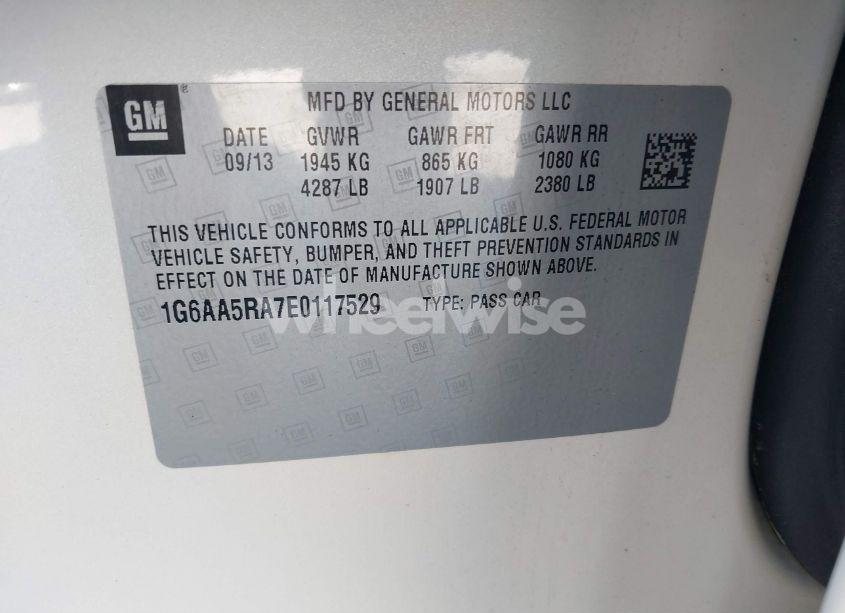 Photo 9 of 2014 Cadillac Ats STANDARD (VIN 1G6AA5RA7E0117529)