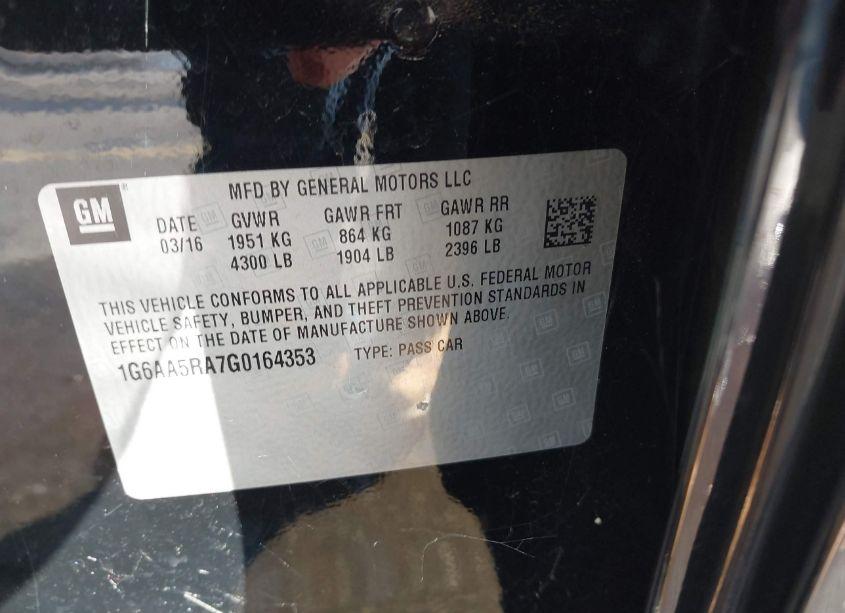 Photo 9 of 2016 Cadillac Ats STANDARD (VIN 1G6AA5RA7G0164353)