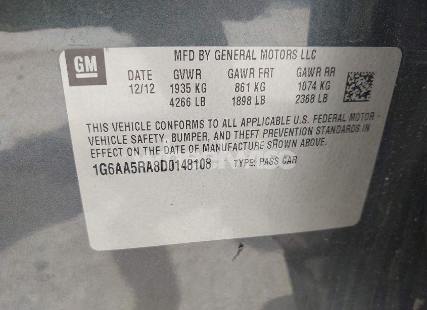 Photo 9 of 2013 Cadillac Ats STANDARD (VIN 1G6AA5RA8D0148108)