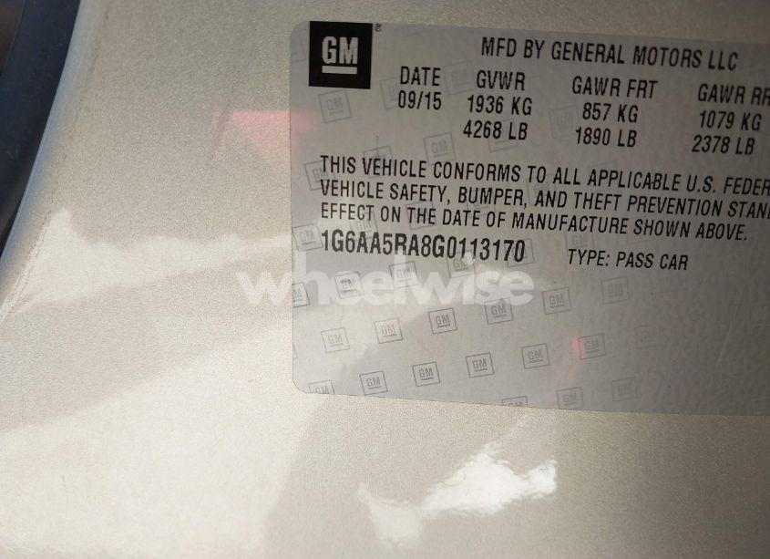 Photo 9 of 2016 Cadillac Ats STANDARD (VIN 1G6AA5RA8G0113170)