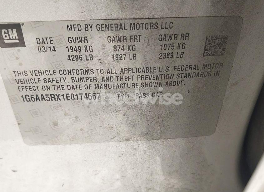 Photo 9 of 2014 Cadillac Ats STANDARD (VIN 1G6AA5RX1E0174667)