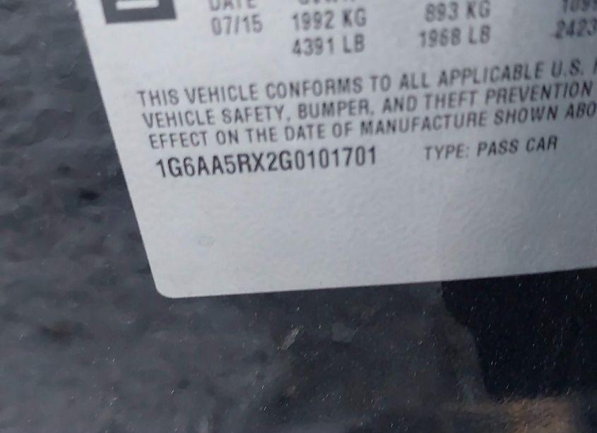 Photo 9 of 2016 Cadillac Ats STANDARD (VIN 1G6AA5RX2G0101701)