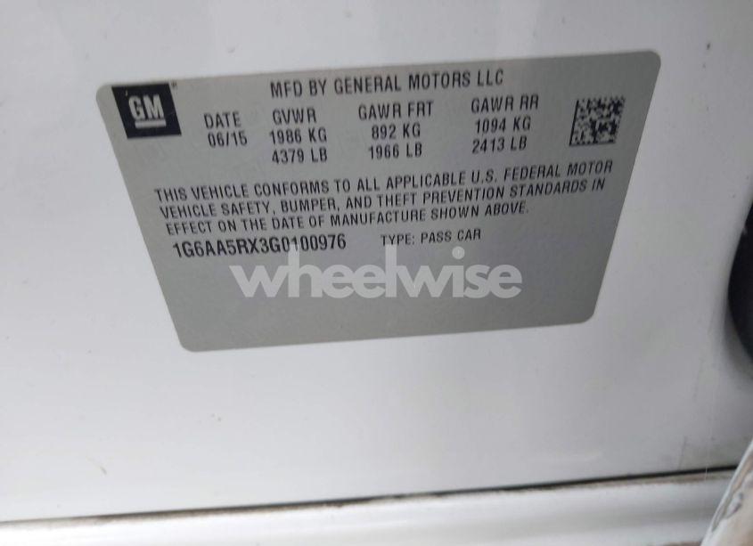 Photo 9 of 2016 Cadillac Ats STANDARD (VIN 1G6AA5RX3G0100976)