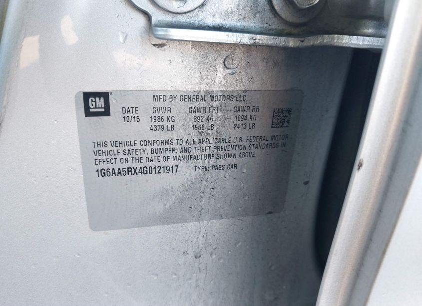 Photo 9 of 2016 Cadillac Ats STANDARD (VIN 1G6AA5RX4G0121917)