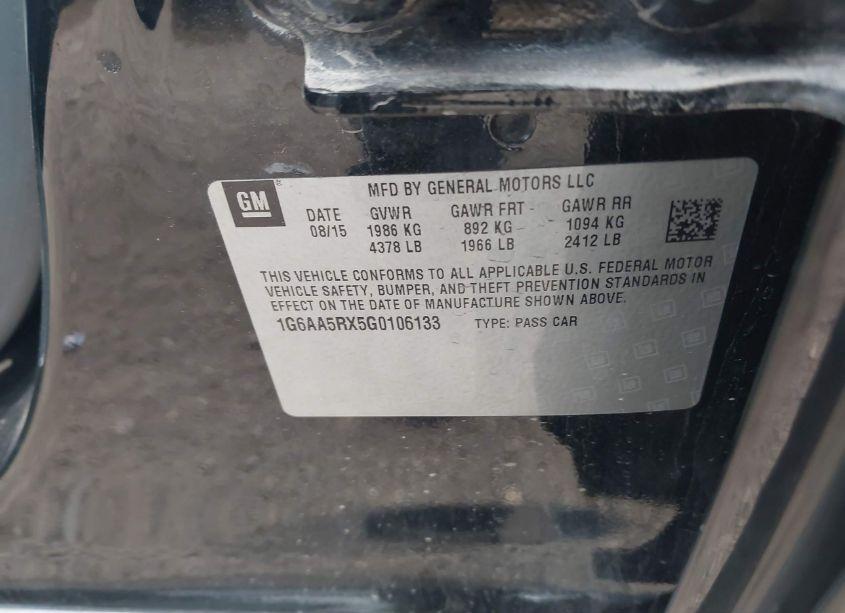 Photo 9 of 2016 Cadillac Ats STANDARD (VIN 1G6AA5RX5G0106133)