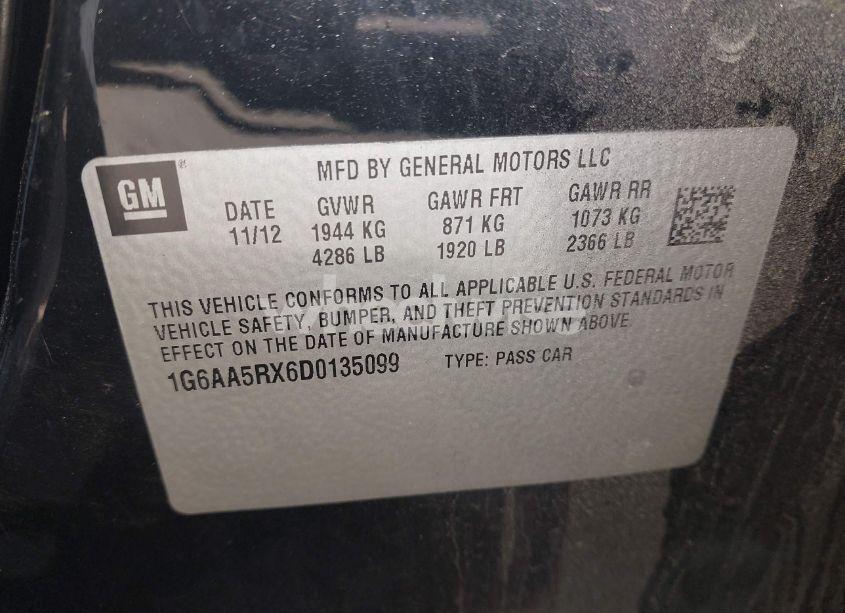 Photo 9 of 2013 Cadillac Ats STANDARD (VIN 1G6AA5RX6D0135099)