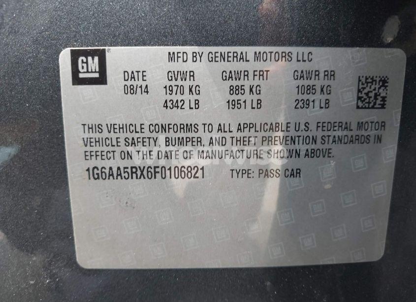 Photo 9 of 2015 Cadillac Ats STANDARD (VIN 1G6AA5RX6F0106821)