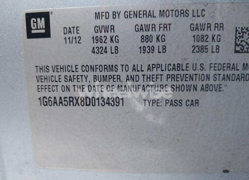 Photo 9 of 2013 Cadillac Ats STANDARD (VIN 1G6AA5RX8D0134391)