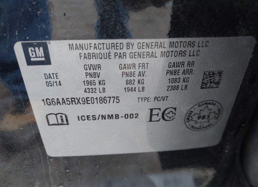 Photo 9 of 2014 Cadillac Ats STANDARD (VIN 1G6AA5RX9E0186775)