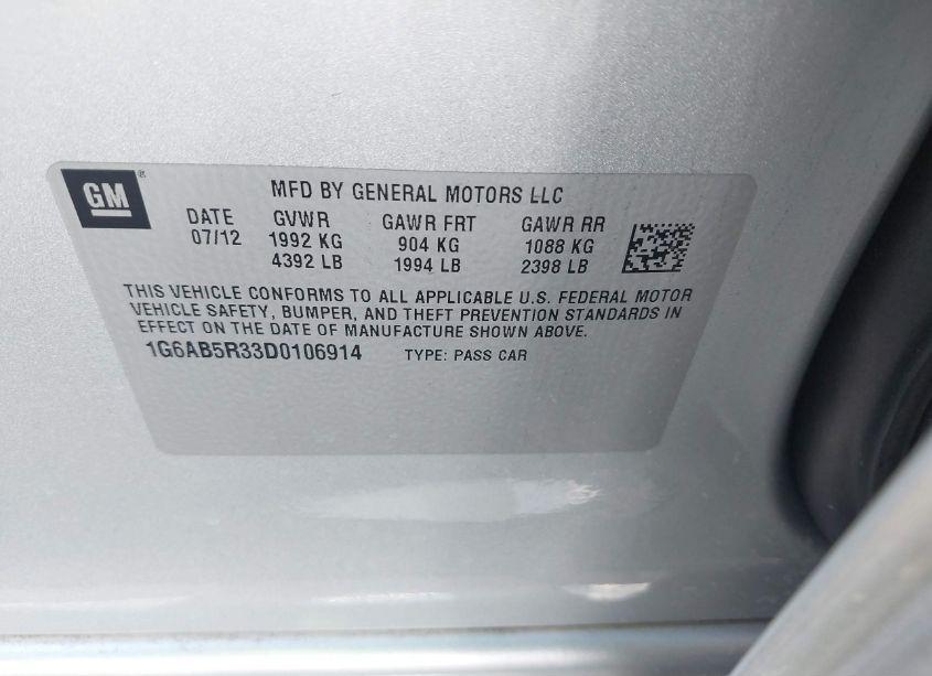 Photo 9 of 2013 Cadillac Ats LUXURY (VIN 1G6AB5R33D0106914)