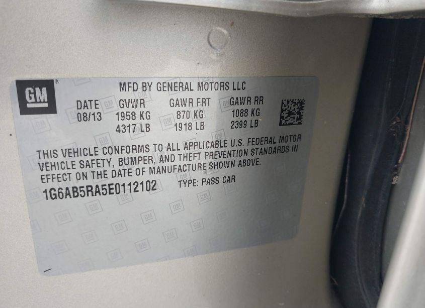 Photo 9 of 2014 Cadillac Ats LUXURY (VIN 1G6AB5RA5E0112102)