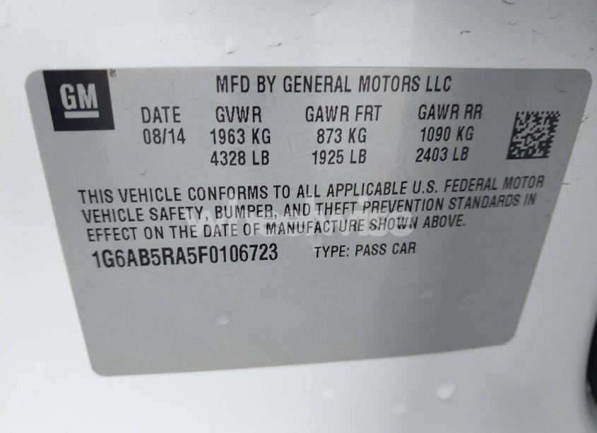 Photo 9 of 2015 Cadillac Ats LUXURY (VIN 1G6AB5RA5F0106723)