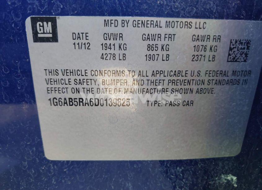 Photo 9 of 2013 Cadillac Ats LUXURY (VIN 1G6AB5RA6D0139825)