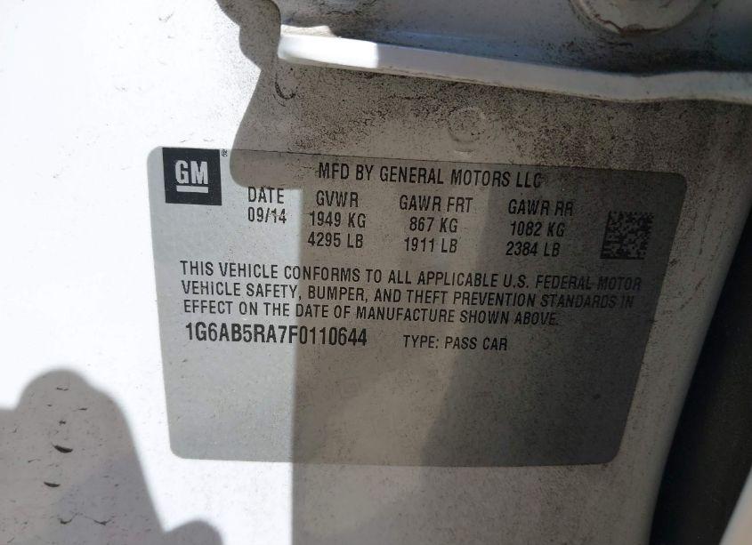 Photo 9 of 2015 Cadillac Ats LUXURY (VIN 1G6AB5RA7F0110644)