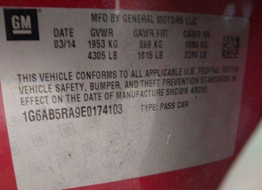 Photo 9 of 2014 Cadillac Ats LUXURY (VIN 1G6AB5RA9E0174103)