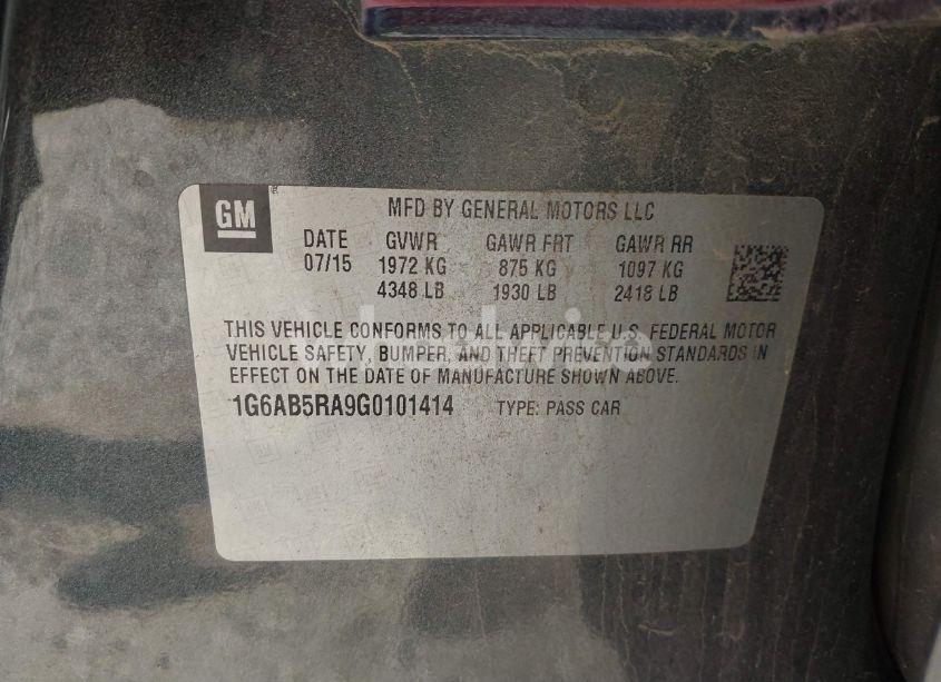 Photo 9 of 2016 Cadillac Ats LUXURY COLLECTION (VIN 1G6AB5RA9G0101414)