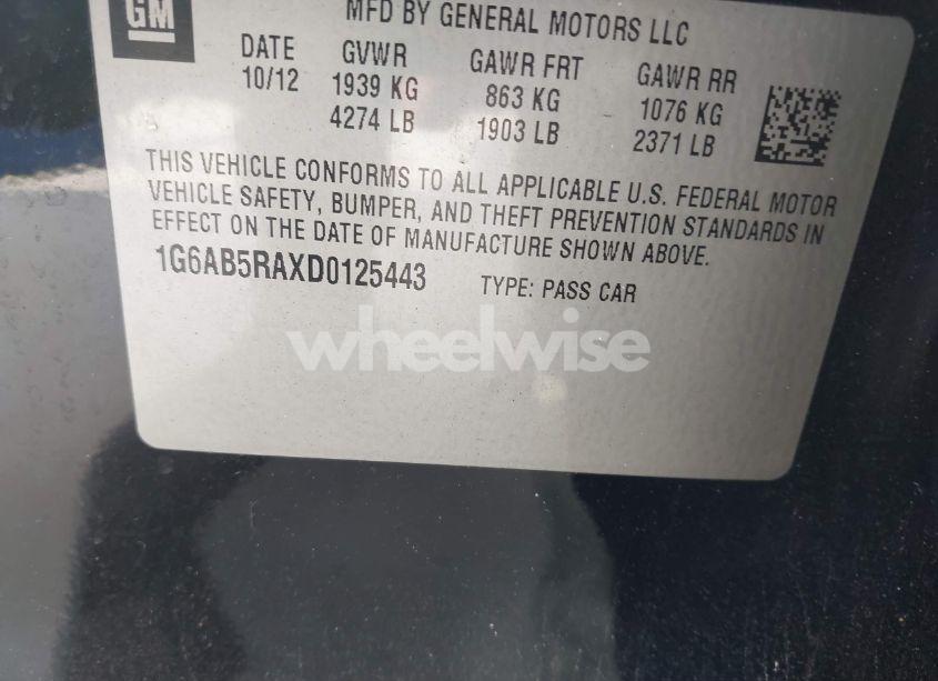 Photo 9 of 2013 Cadillac Ats LUXURY (VIN 1G6AB5RAXD0125443)