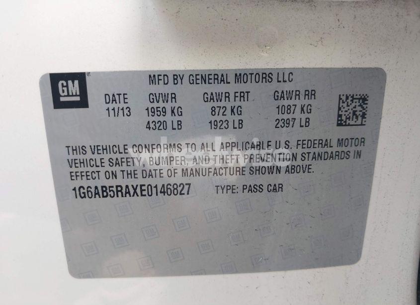 Photo 9 of 2014 Cadillac Ats LUXURY (VIN 1G6AB5RAXE0146827)