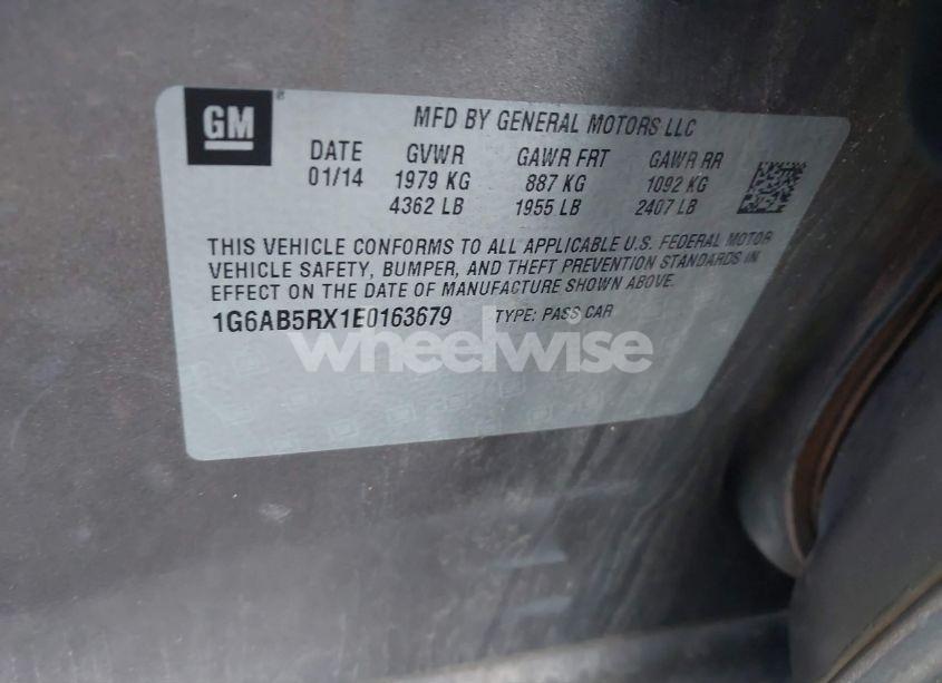 Photo 9 of 2014 Cadillac Ats LUXURY (VIN 1G6AB5RX1E0163679)