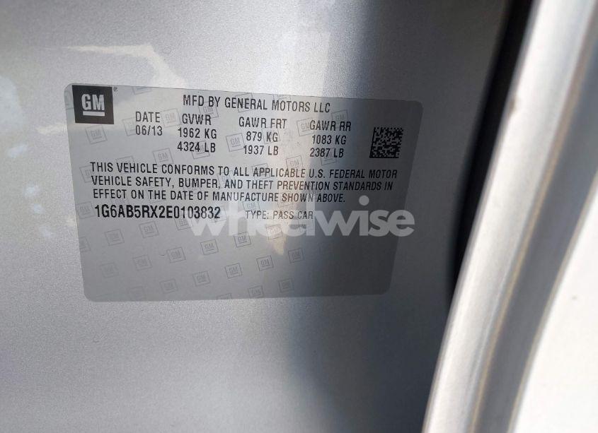 Photo 9 of 2014 Cadillac Ats LUXURY (VIN 1G6AB5RX2E0103832)