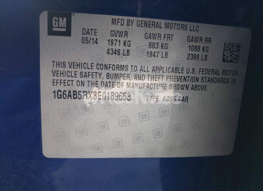 Photo 9 of 2014 Cadillac Ats LUXURY (VIN 1G6AB5RX3E0189653)