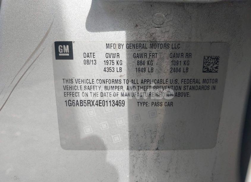 Photo 9 of 2014 Cadillac Ats LUXURY (VIN 1G6AB5RX4E0113469)