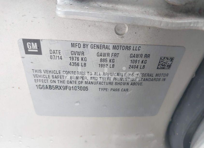 Photo 9 of 2015 Cadillac Ats LUXURY (VIN 1G6AB5RX9F0103005)