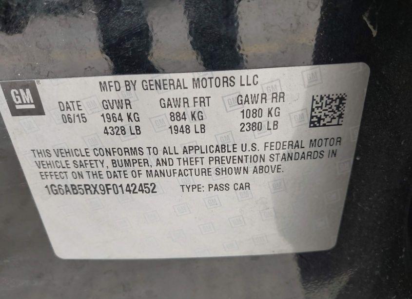 Photo 9 of 2015 Cadillac Ats LUXURY (VIN 1G6AB5RX9F0142452)