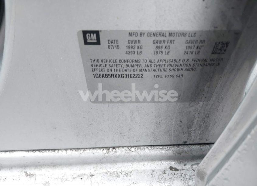 Photo 9 of 2016 Cadillac Ats LUXURY COLLECTION (VIN 1G6AB5RXXG0102222)