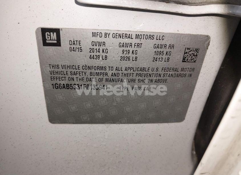 Photo 9 of 2015 Cadillac Ats LUXURY (VIN 1G6AB5S31F0135941)