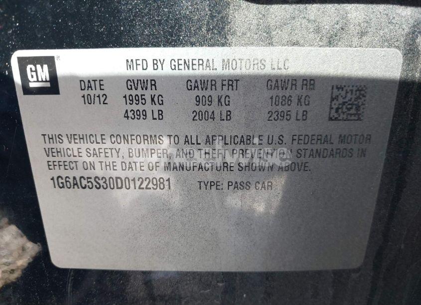 Photo 9 of 2013 Cadillac Ats PERFORMANCE (VIN 1G6AC5S30D0122981)