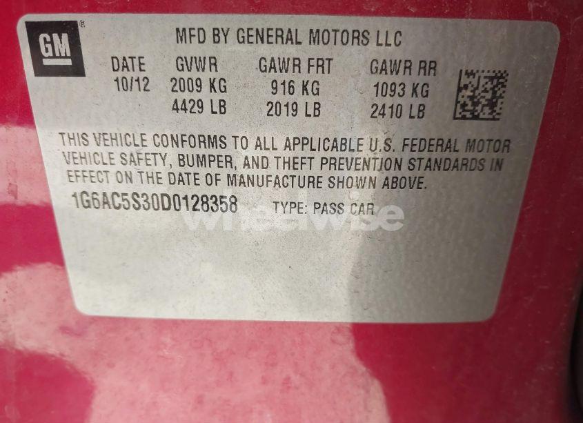 Photo 9 of 2013 Cadillac Ats PERFORMANCE (VIN 1G6AC5S30D0128358)