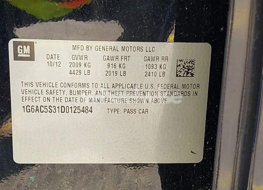 Photo 9 of 2013 Cadillac Ats PERFORMANCE (VIN 1G6AC5S31D0125484)