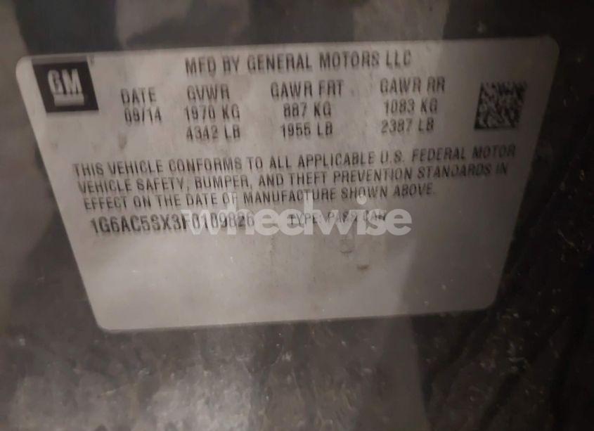 Photo 9 of 2015 Cadillac Ats PERFORMANCE (VIN 1G6AC5SX3F0109826)