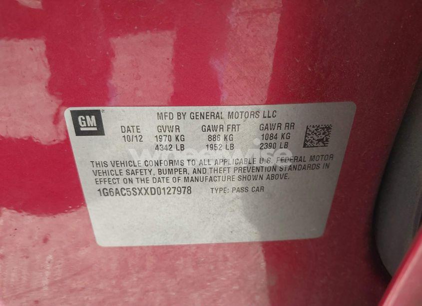 Photo 9 of 2013 Cadillac Ats PERFORMANCE (VIN 1G6AC5SXXD0127978)