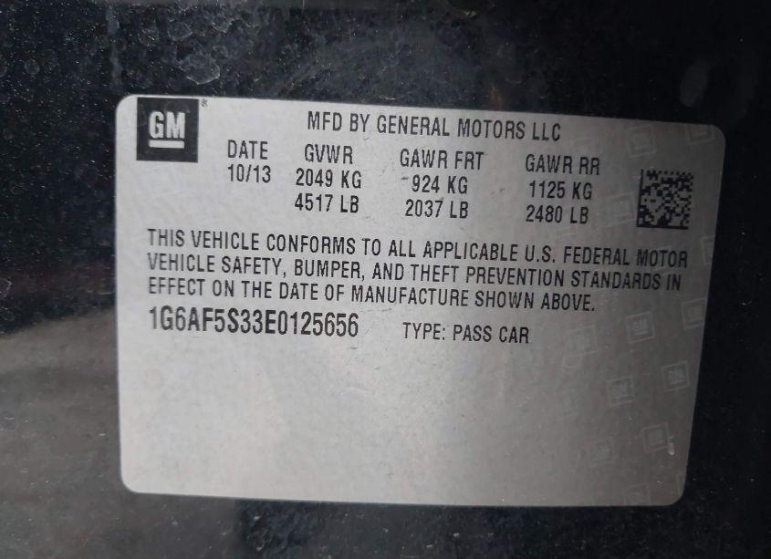 Photo 9 of 2014 Cadillac Ats PREMIUM (VIN 1G6AF5S33E0125656)