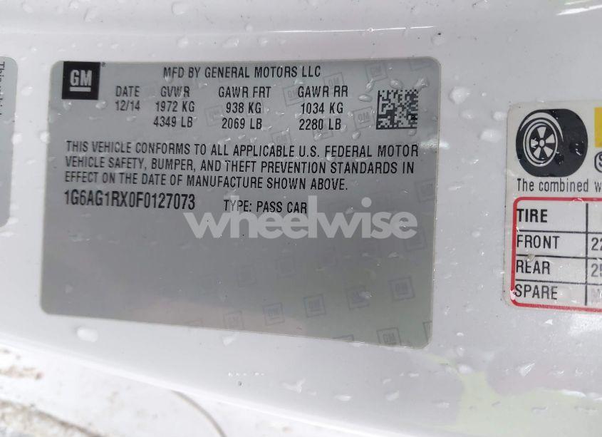 Photo 9 of 2015 Cadillac Ats STANDARD (VIN 1G6AG1RX0F0127073)