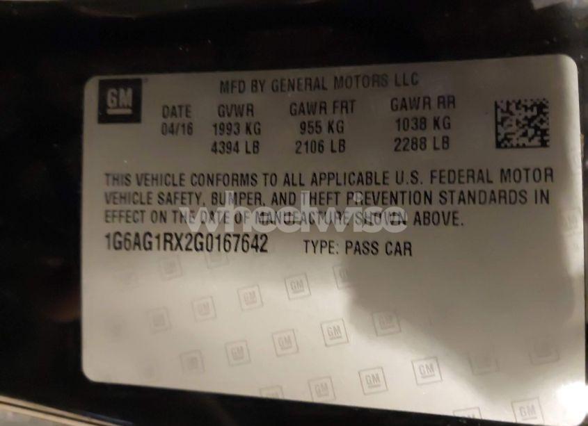 Photo 9 of 2016 Cadillac Ats STANDARD (VIN 1G6AG1RX2G0167642)