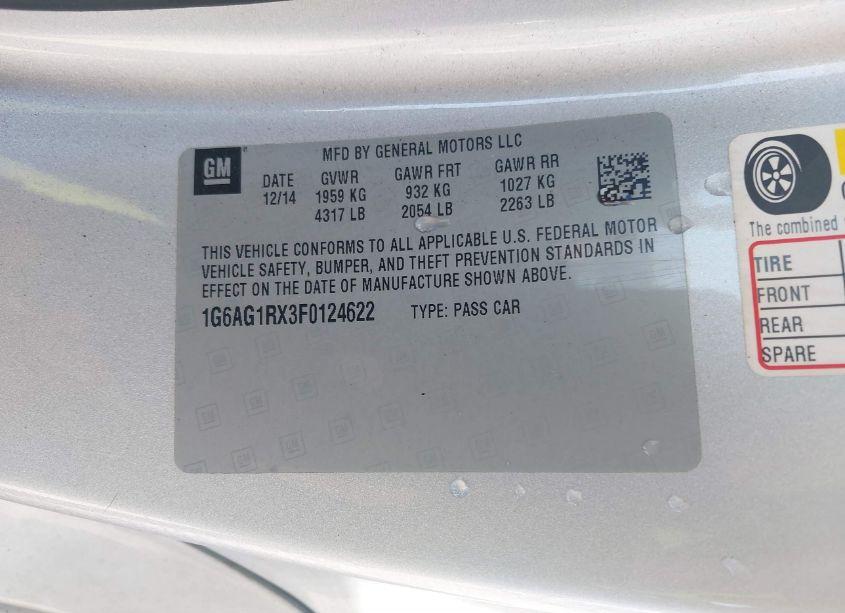 Photo 9 of 2015 Cadillac Ats STANDARD (VIN 1G6AG1RX3F0124622)