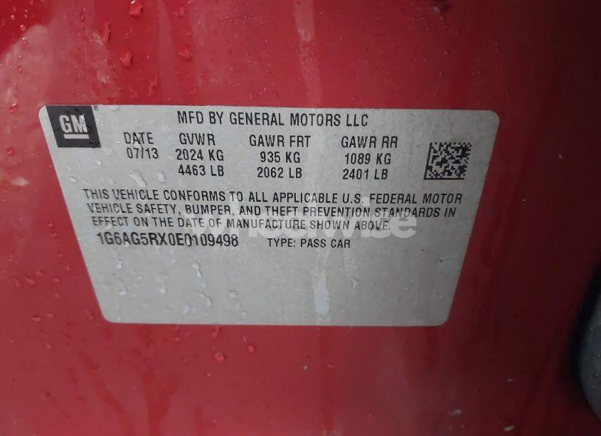 Photo 9 of 2014 Cadillac Ats STANDARD (VIN 1G6AG5RX0E0109498)