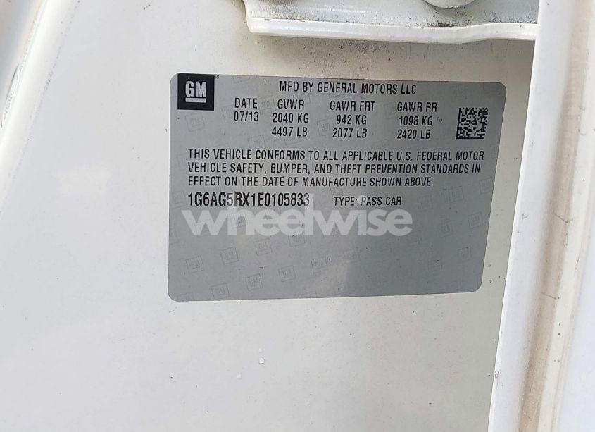 Photo 9 of 2014 Cadillac Ats STANDARD (VIN 1G6AG5RX1E0105833)