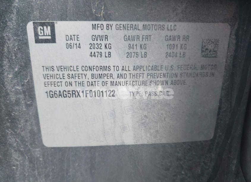 Photo 9 of 2015 Cadillac Ats STANDARD (VIN 1G6AG5RX1F0101122)